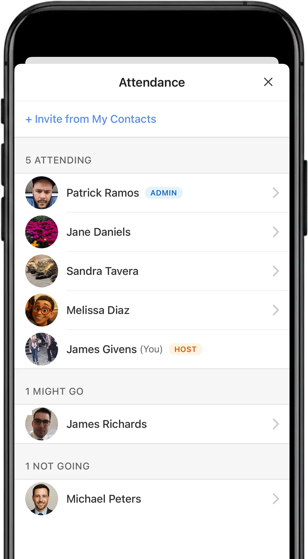 See Who's In and Who's Out